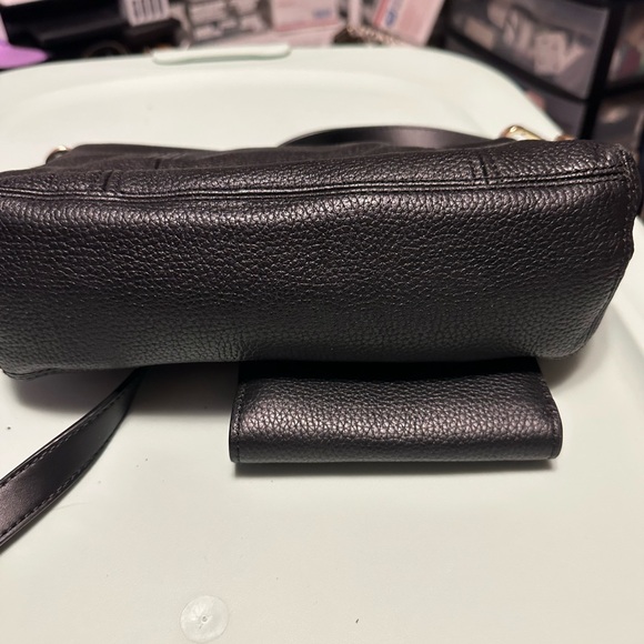 Michael Kors Crosby & wallet set. Black pebble leather Both excellent condition - Picture 5 of 7